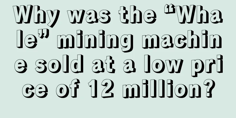 Why was the “Whale” mining machine sold at a low price of 12 million?