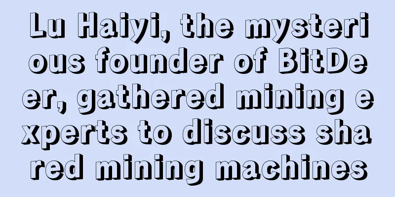 Lu Haiyi, the mysterious founder of BitDeer, gathered mining experts to discuss shared mining machines