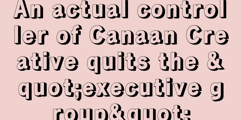 An actual controller of Canaan Creative quits the "executive group"