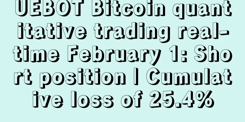 UEBOT Bitcoin quantitative trading real-time February 1: Short position | Cumulative loss of 25.4%