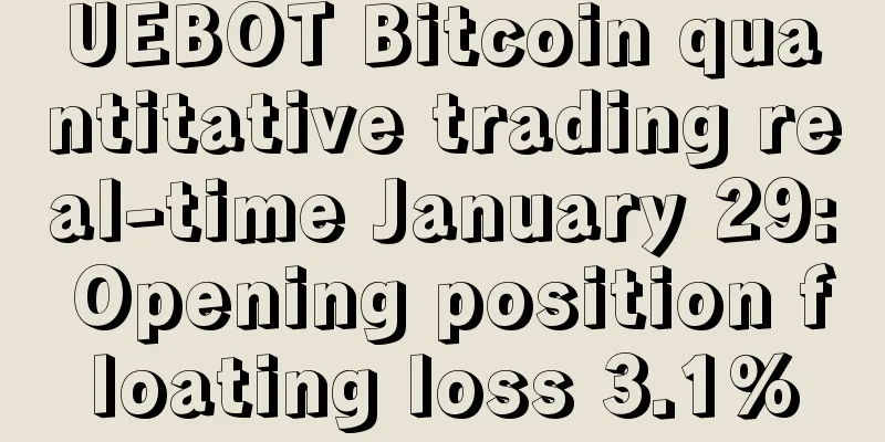 UEBOT Bitcoin quantitative trading real-time January 29: Opening position floating loss 3.1%