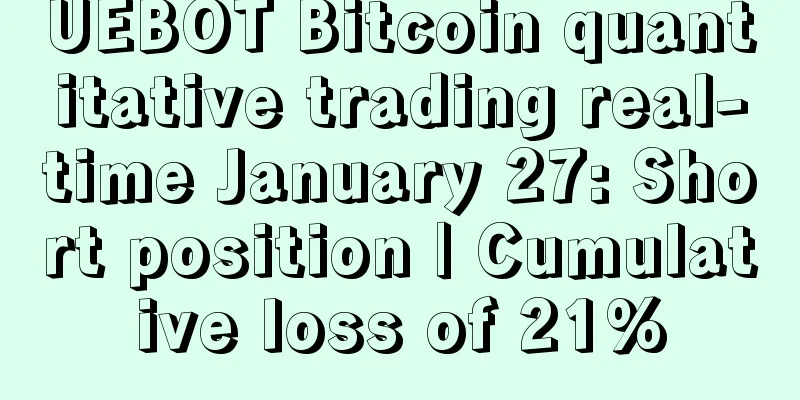 UEBOT Bitcoin quantitative trading real-time January 27: Short position | Cumulative loss of 21%