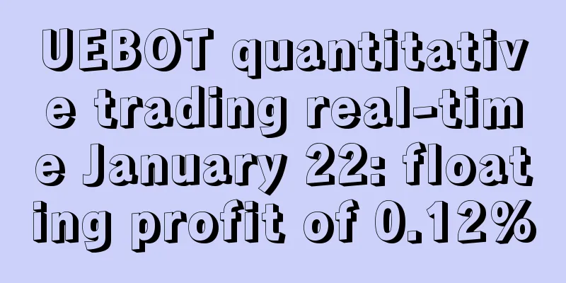 UEBOT quantitative trading real-time January 22: floating profit of 0.12%