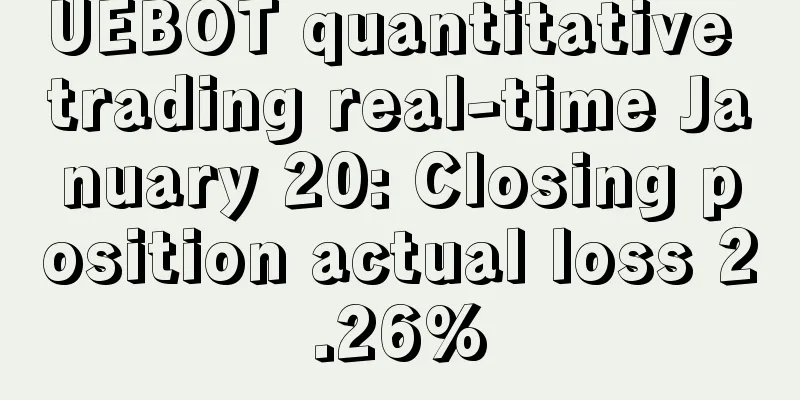 UEBOT quantitative trading real-time January 20: Closing position actual loss 2.26%