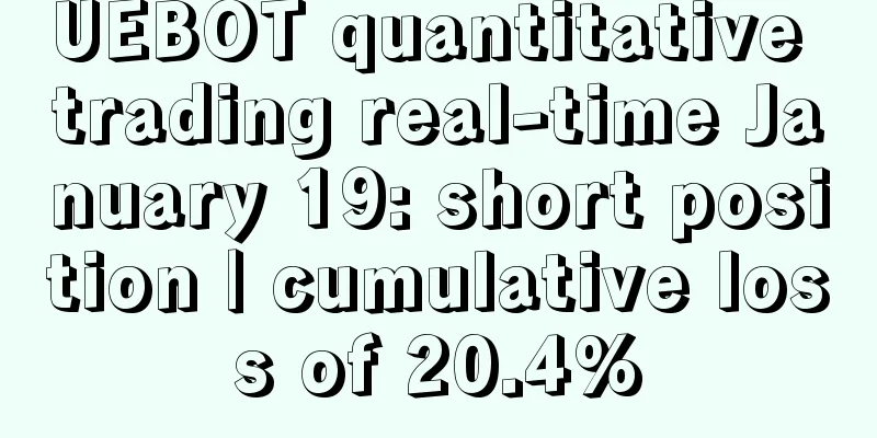 UEBOT quantitative trading real-time January 19: short position | cumulative loss of 20.4%