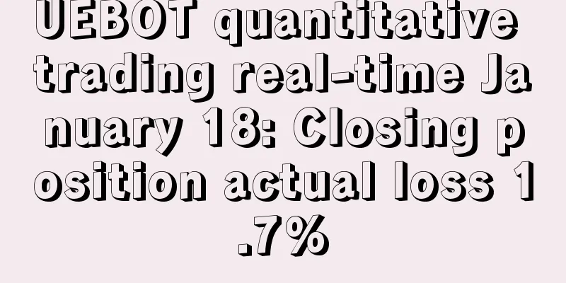 UEBOT quantitative trading real-time January 18: Closing position actual loss 1.7%