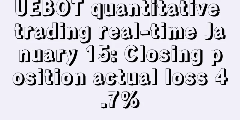 UEBOT quantitative trading real-time January 15: Closing position actual loss 4.7%