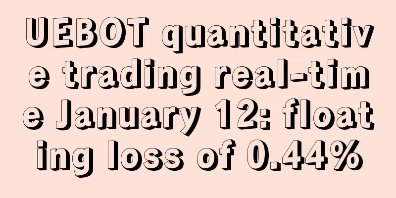 UEBOT quantitative trading real-time January 12: floating loss of 0.44%