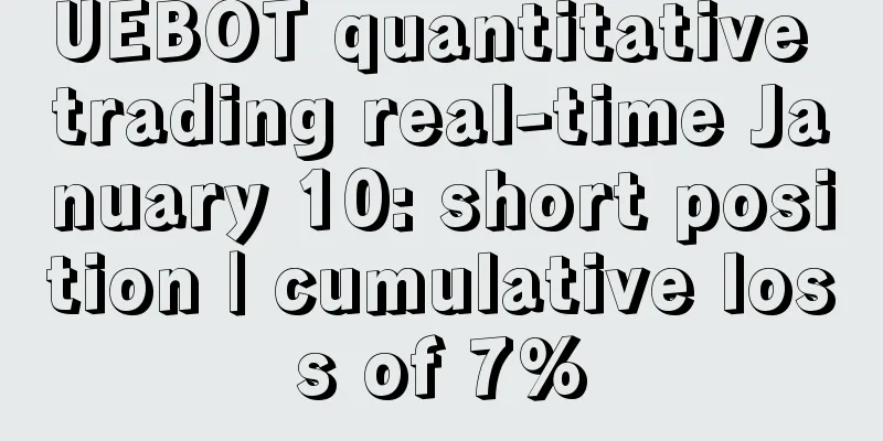 UEBOT quantitative trading real-time January 10: short position | cumulative loss of 7%