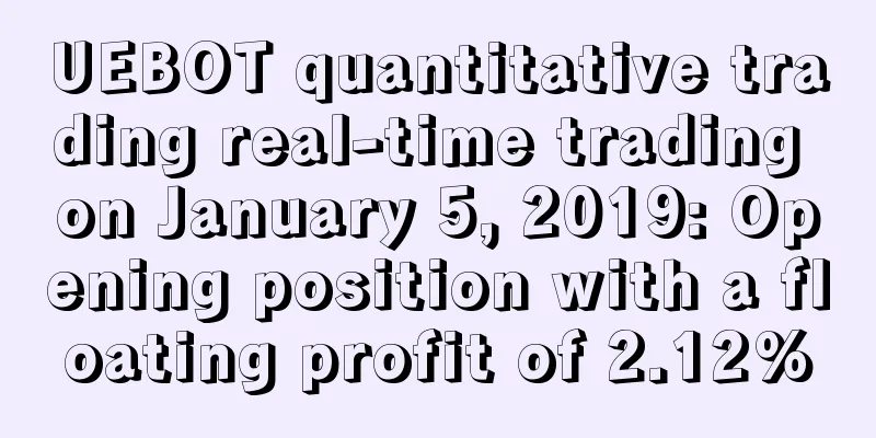 UEBOT quantitative trading real-time trading on January 5, 2019: Opening position with a floating profit of 2.12%