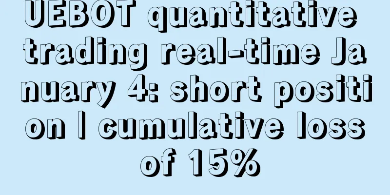 UEBOT quantitative trading real-time January 4: short position | cumulative loss of 15%