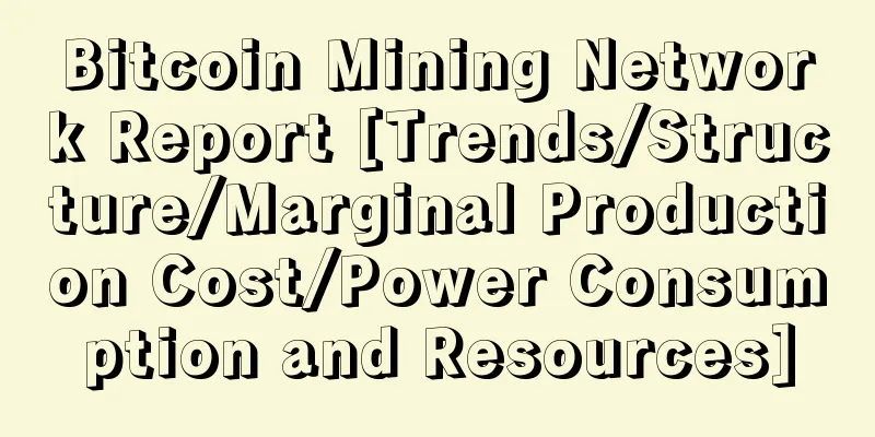 Bitcoin Mining Network Report [Trends/Structure/Marginal Production Cost/Power Consumption and Resources]