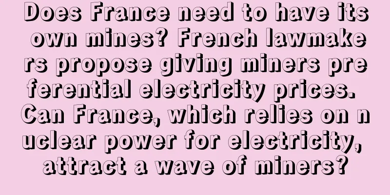Does France need to have its own mines? French lawmakers propose giving miners preferential electricity prices. Can France, which relies on nuclear power for electricity, attract a wave of miners?
