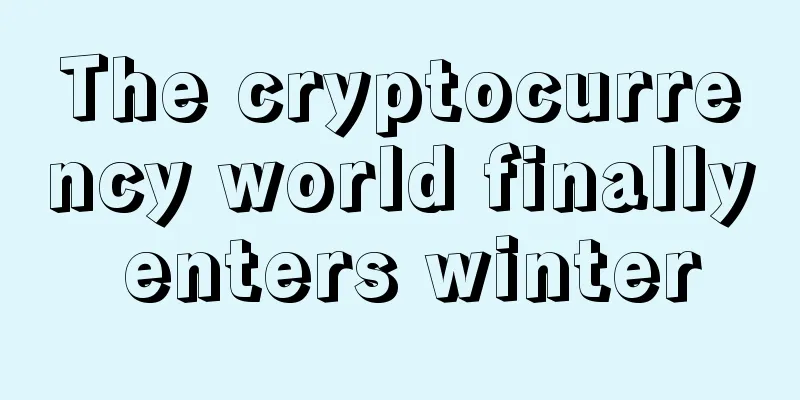 The cryptocurrency world finally enters winter