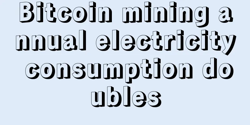 Bitcoin mining annual electricity consumption doubles