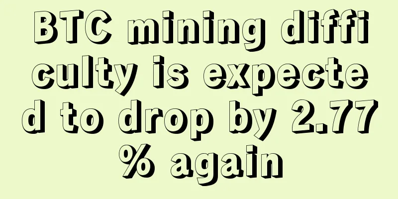 BTC mining difficulty is expected to drop by 2.77% again