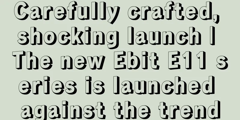 Carefully crafted, shocking launch | The new Ebit E11 series is launched against the trend