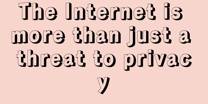 The Internet is more than just a threat to privacy