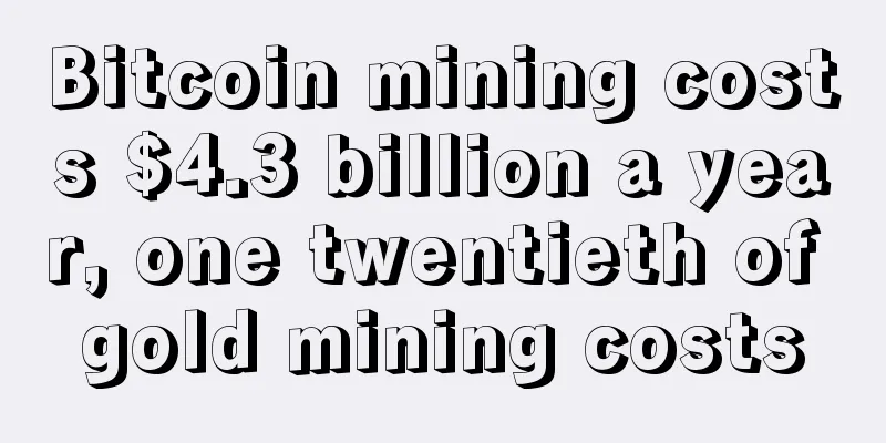 Bitcoin mining costs $4.3 billion a year, one twentieth of gold mining costs