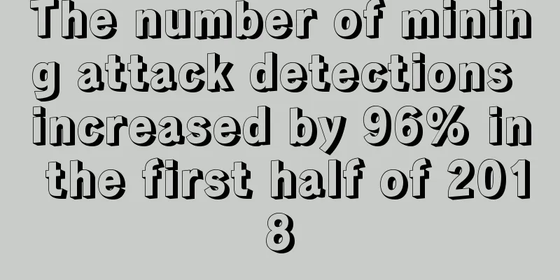 The number of mining attack detections increased by 96% in the first half of 2018
