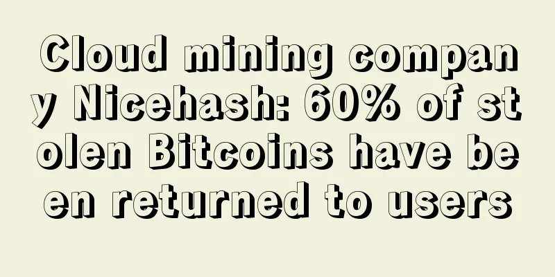 Cloud mining company Nicehash: 60% of stolen Bitcoins have been returned to users