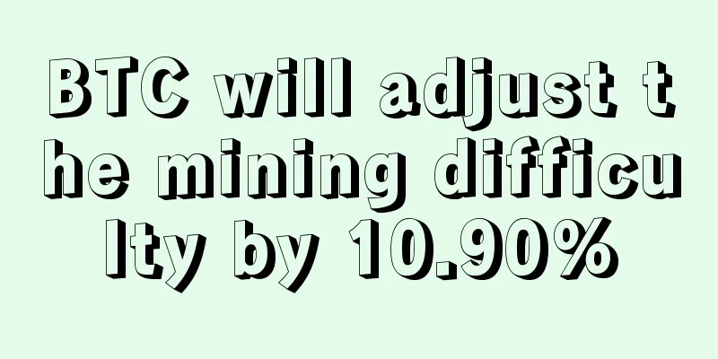 BTC will adjust the mining difficulty by 10.90%