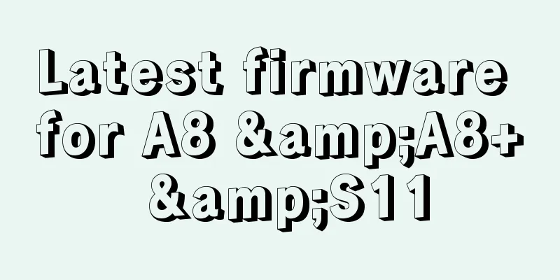 Latest firmware for A8 &A8+ &S11