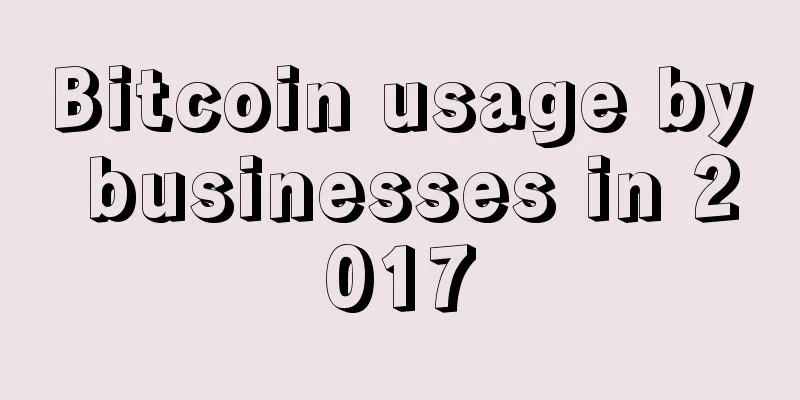 Bitcoin usage by businesses in 2017