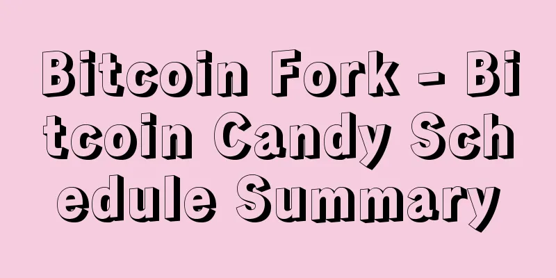 Bitcoin Fork - Bitcoin Candy Schedule Summary