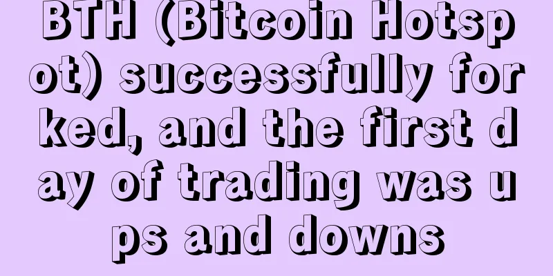 BTH (Bitcoin Hotspot) successfully forked, and the first day of trading was ups and downs