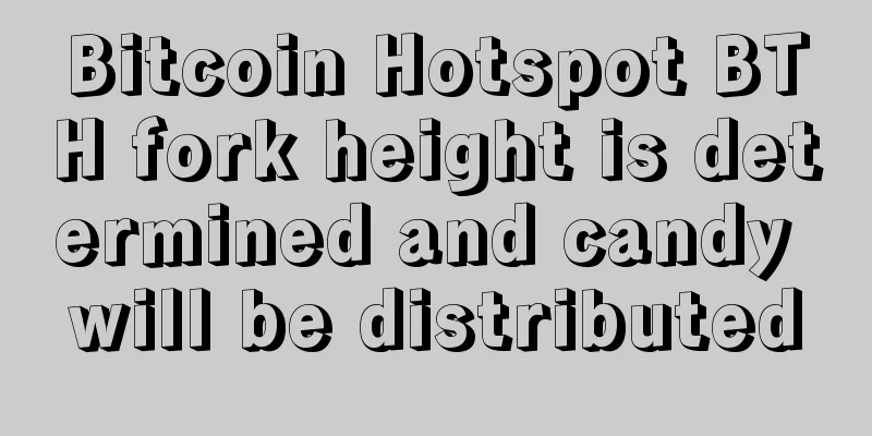 Bitcoin Hotspot BTH fork height is determined and candy will be distributed