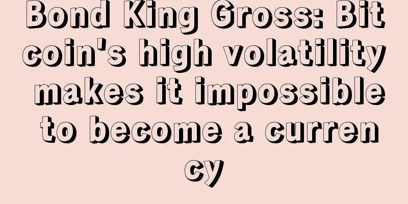Bond King Gross: Bitcoin's high volatility makes it impossible to become a currency