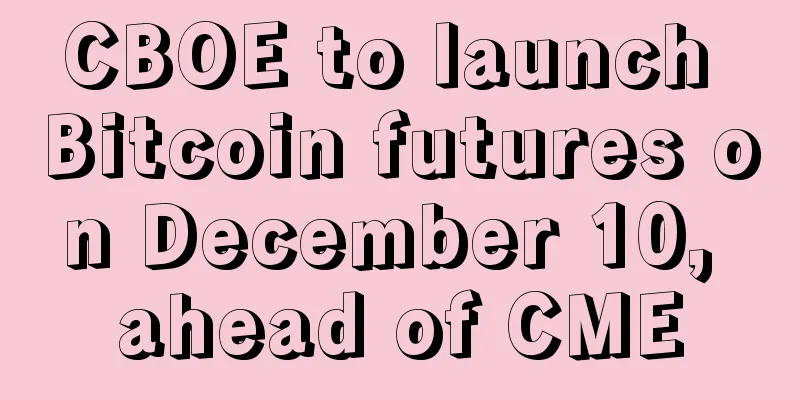 CBOE to launch Bitcoin futures on December 10, ahead of CME
