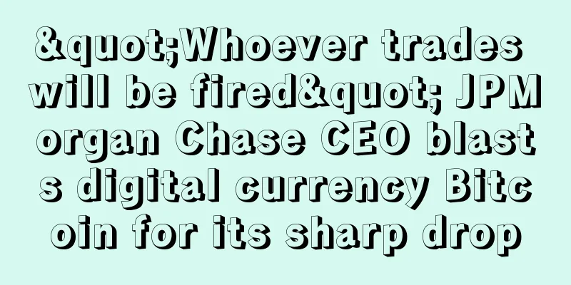 "Whoever trades will be fired" JPMorgan Chase CEO blasts digital currency Bitcoin for its sharp drop