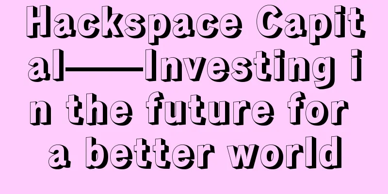 Hackspace Capital——Investing in the future for a better world