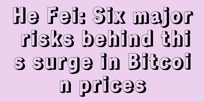 He Fei: Six major risks behind this surge in Bitcoin prices