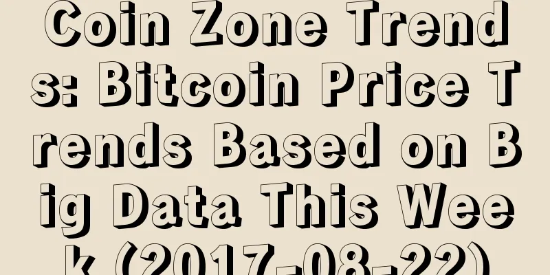 Coin Zone Trends: Bitcoin Price Trends Based on Big Data This Week (2017-08-22)