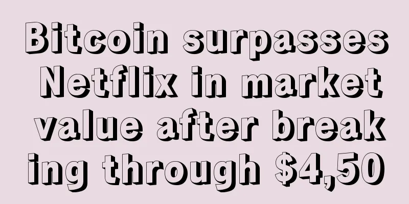 Bitcoin surpasses Netflix in market value after breaking through $4,500
