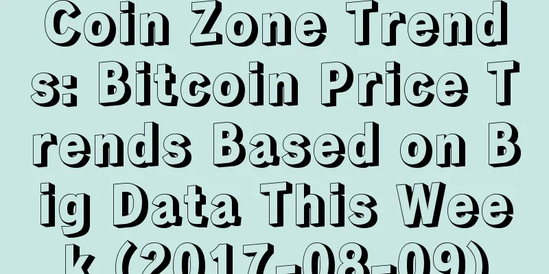 Coin Zone Trends: Bitcoin Price Trends Based on Big Data This Week (2017-08-09)