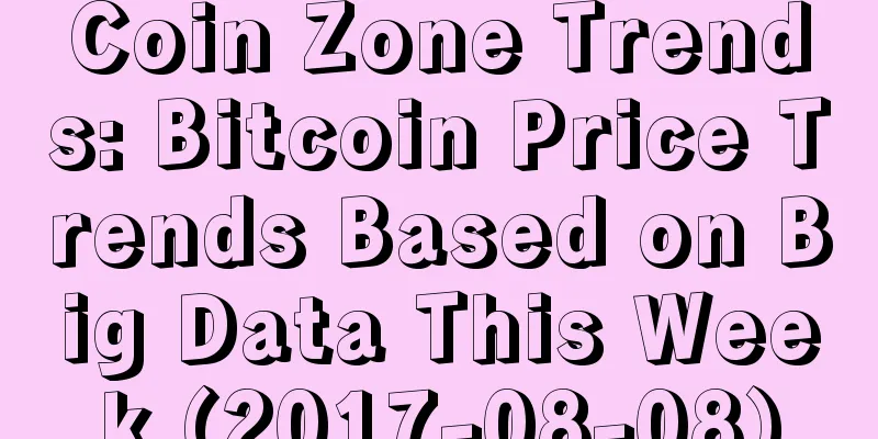 Coin Zone Trends: Bitcoin Price Trends Based on Big Data This Week (2017-08-08)