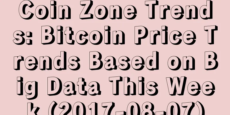 Coin Zone Trends: Bitcoin Price Trends Based on Big Data This Week (2017-08-07)
