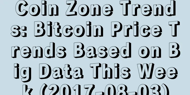 Coin Zone Trends: Bitcoin Price Trends Based on Big Data This Week (2017-08-03)