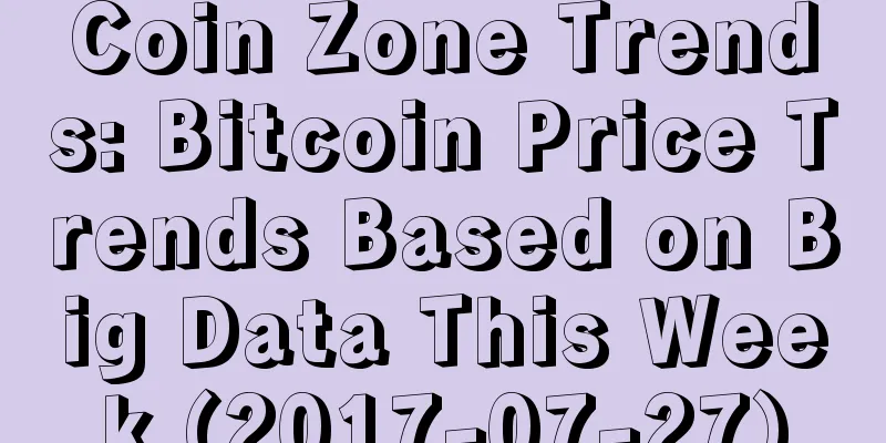Coin Zone Trends: Bitcoin Price Trends Based on Big Data This Week (2017-07-27)