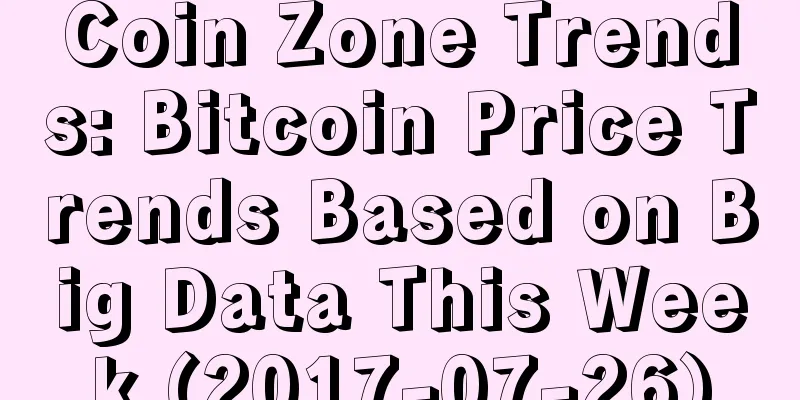 Coin Zone Trends: Bitcoin Price Trends Based on Big Data This Week (2017-07-26)