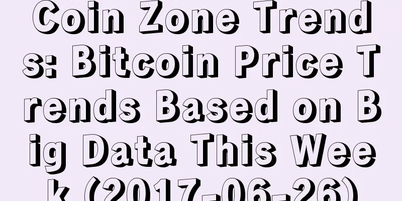 Coin Zone Trends: Bitcoin Price Trends Based on Big Data This Week (2017-06-26)