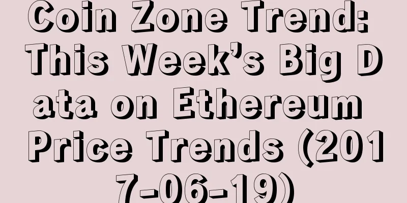 Coin Zone Trend: This Week’s Big Data on Ethereum Price Trends (2017-06-19)