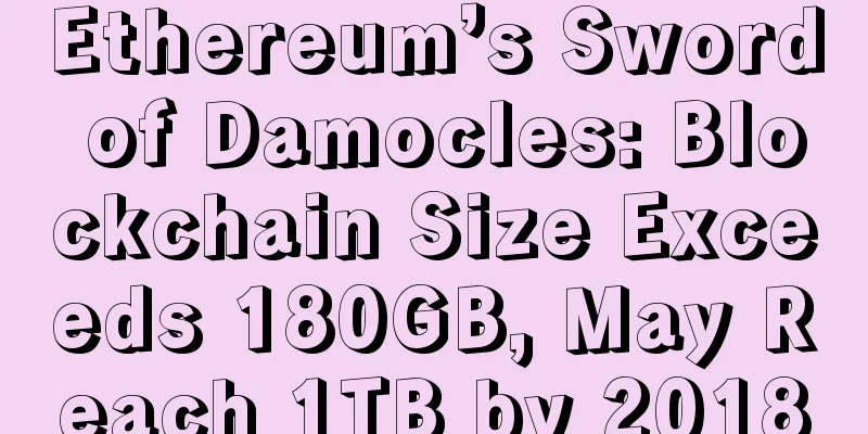 Ethereum’s Sword of Damocles: Blockchain Size Exceeds 180GB, May Reach 1TB by 2018