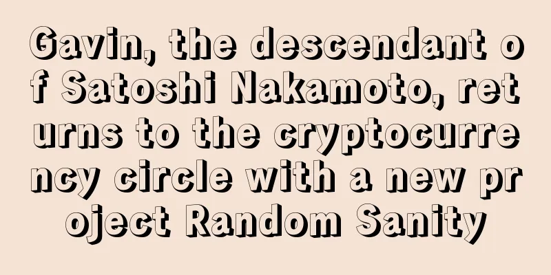 Gavin, the descendant of Satoshi Nakamoto, returns to the cryptocurrency circle with a new project Random Sanity