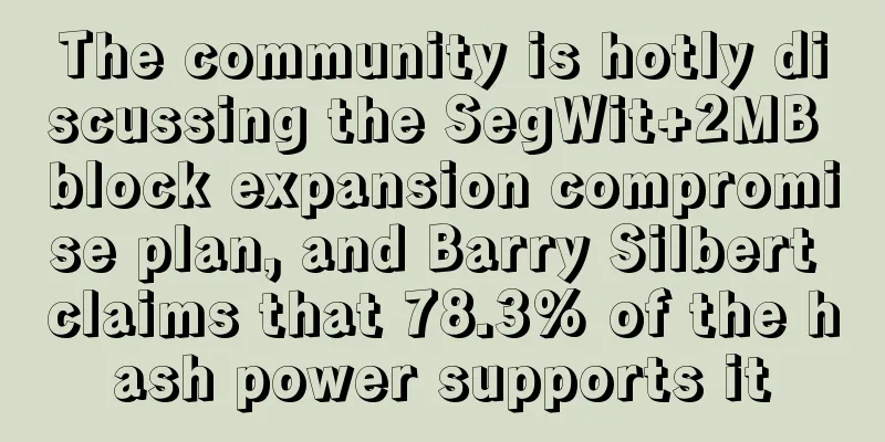 The community is hotly discussing the SegWit+2MB block expansion compromise plan, and Barry Silbert claims that 78.3% of the hash power supports it