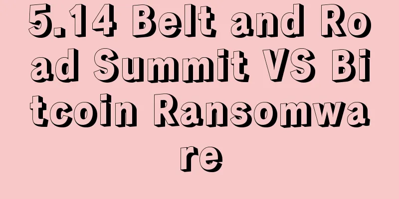 5.14 Belt and Road Summit VS Bitcoin Ransomware
